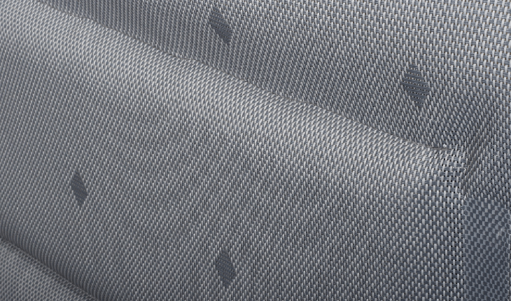 Campingstoel van gepolsterd textileen