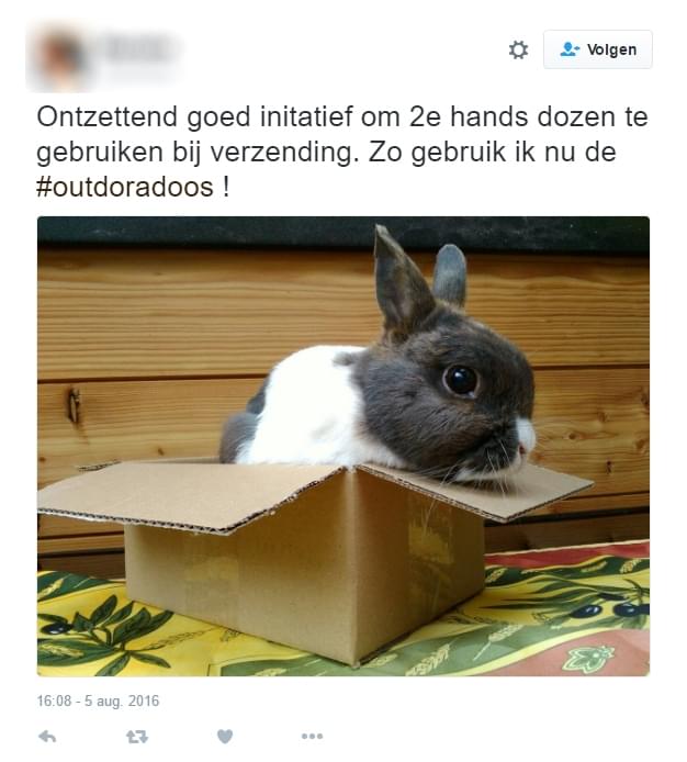 Onze keuze voor hergebruikte verzenddozen