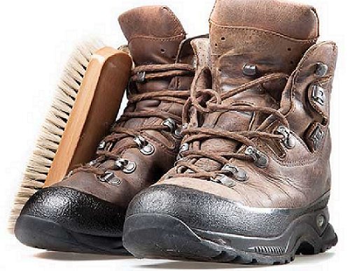 Onderhoud van een wandelschoen