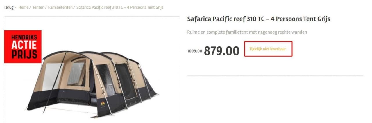 Tijdelijk niet leverbaar